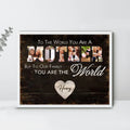 Personalized Mother Poster - Upload Photo - Gift Idea For Mother - To Our Family You Are The World