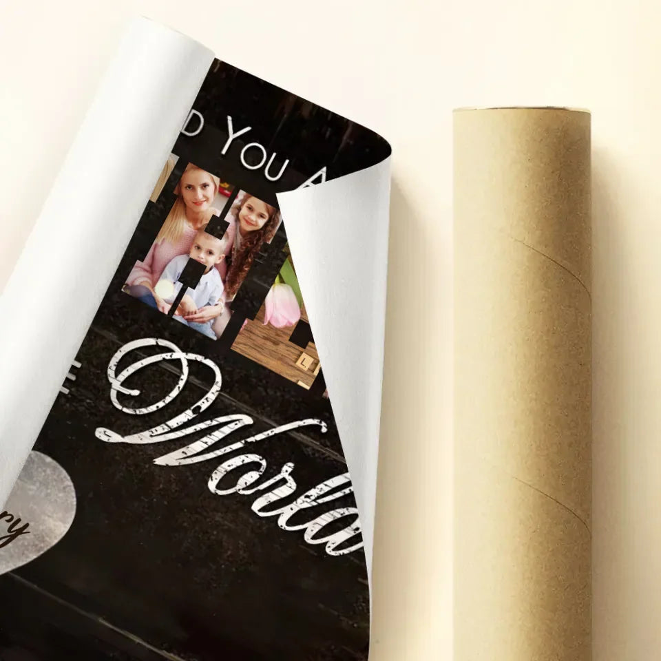 Personalized Mother Poster - Upload Photo - Gift Idea For Mother - To Our Family You Are The World
