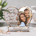 Personalized Couple Acrylic Plaque - Upload Photo - Gift Idea For Couple/Valentines - From Our First Kiss Till Our Last Breath