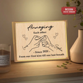 Personalized Couple Lighting Frame Canvas - Gift Idea For Couple/Anniversary - Annoying Each Other Since