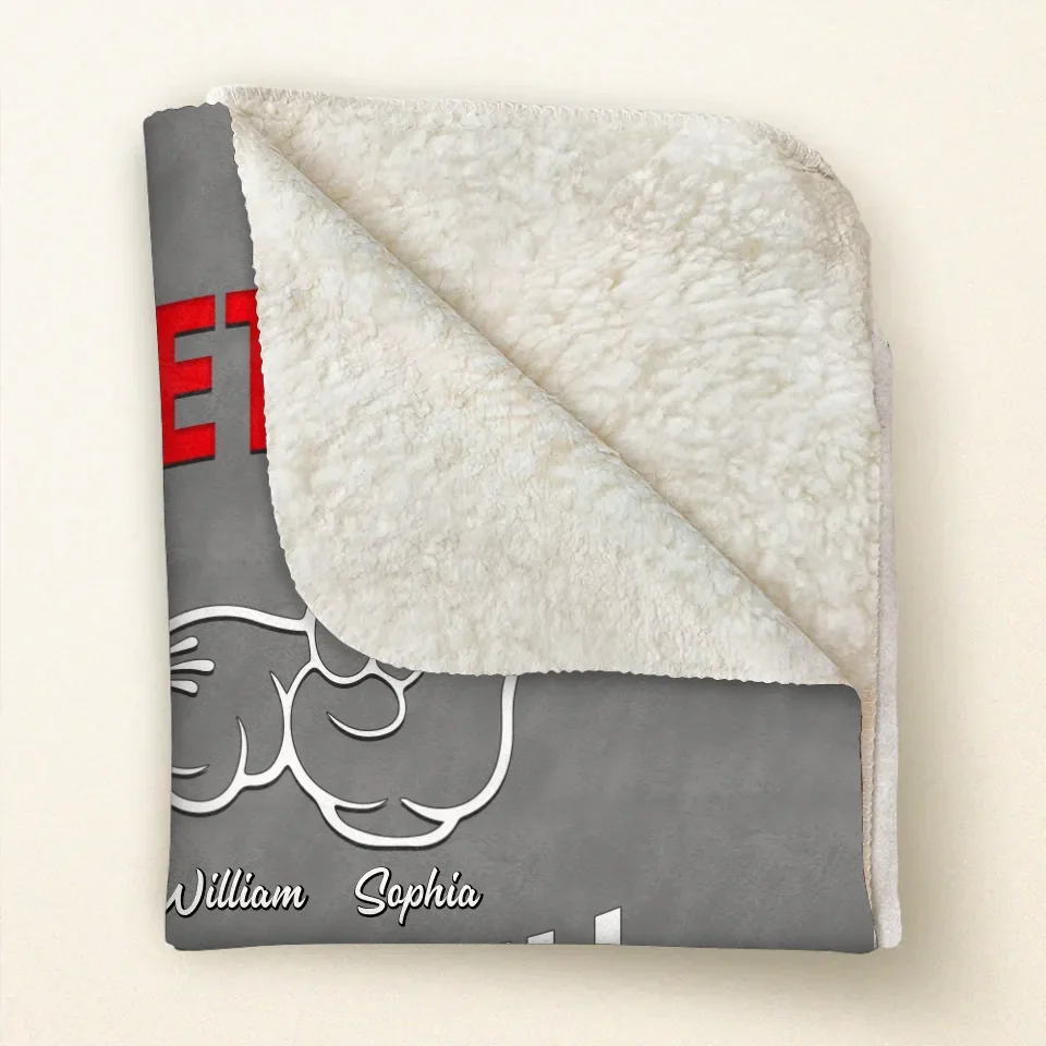 Personalized Couple Quilt/Fleece Throw Blanket - Gift Idea For Couple - My Netflix And Chill Blanket