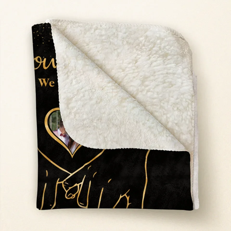 Personalized Couple Fleece Throw Blanket/Quilt - Upload Couple Photo - Anniversary Gift Idea For Couple/Him/Her/Valentines - You & Me We Got This