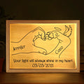 Personalized Memorial Frame Light Box - Your Light Will Always Shine In My Heart - Memorial Gift Idea For Dog Owner