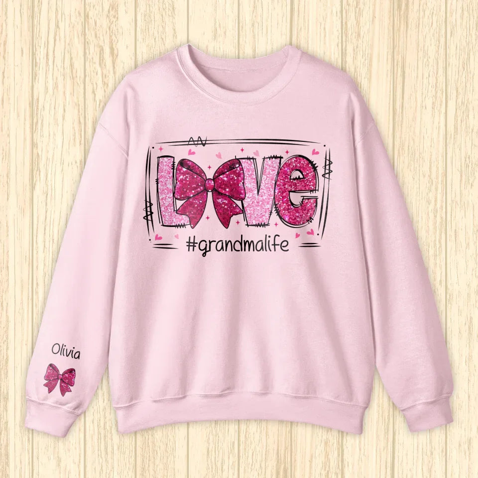 Personalized Grandma AOP Sweater - Gift To Grandma/Mom - Up to 10 Kids - Love Grandma Life