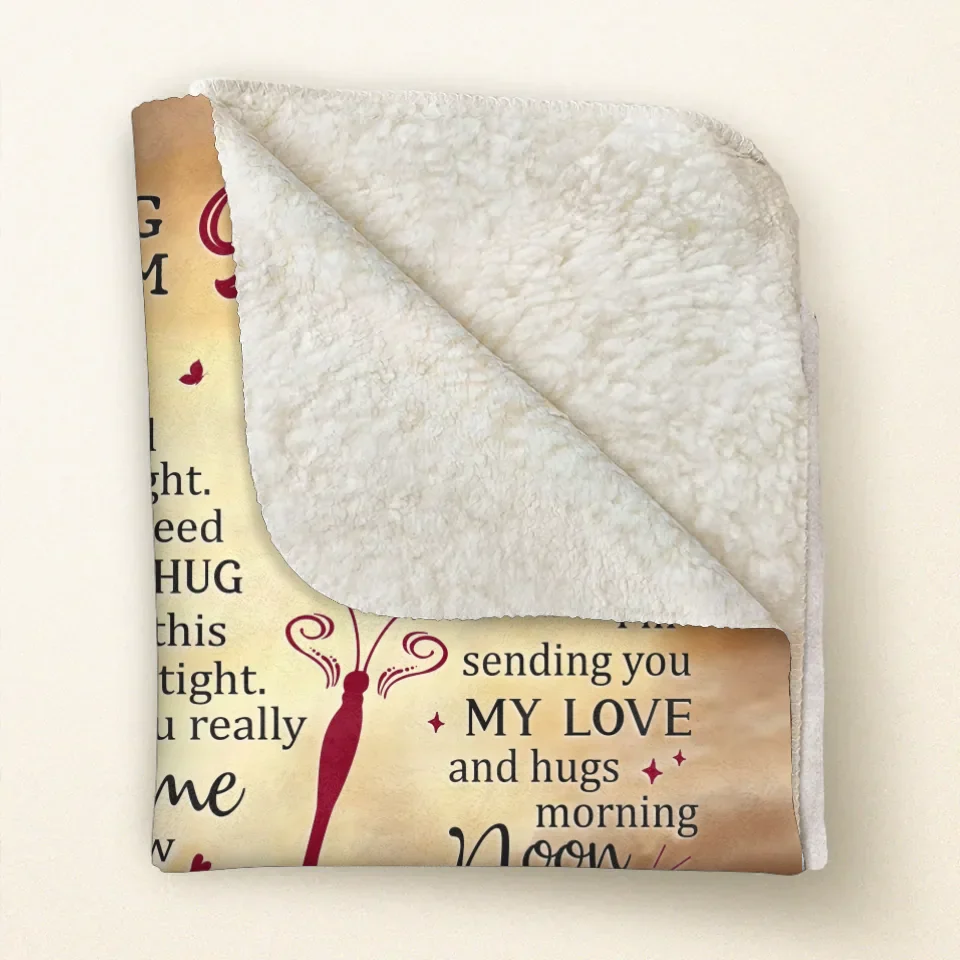 Personalized Memorial Quilt/Fleece Throw Blanket - Upload Photo - Memorial Gift Idea - A Hug From Heaven