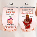 Personalized Couple Wine Tumbler - Funny Gift Idea For Couple/Husband And Wife - Yours Is My Favorite