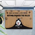 Personalized Dog Doormat - Gift Idea For Dog Lover - Up to 7 Dogs