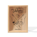 Personalized Couple Frame Light Box - Valentines Gift Idea For Couple - Our First Valentine Together