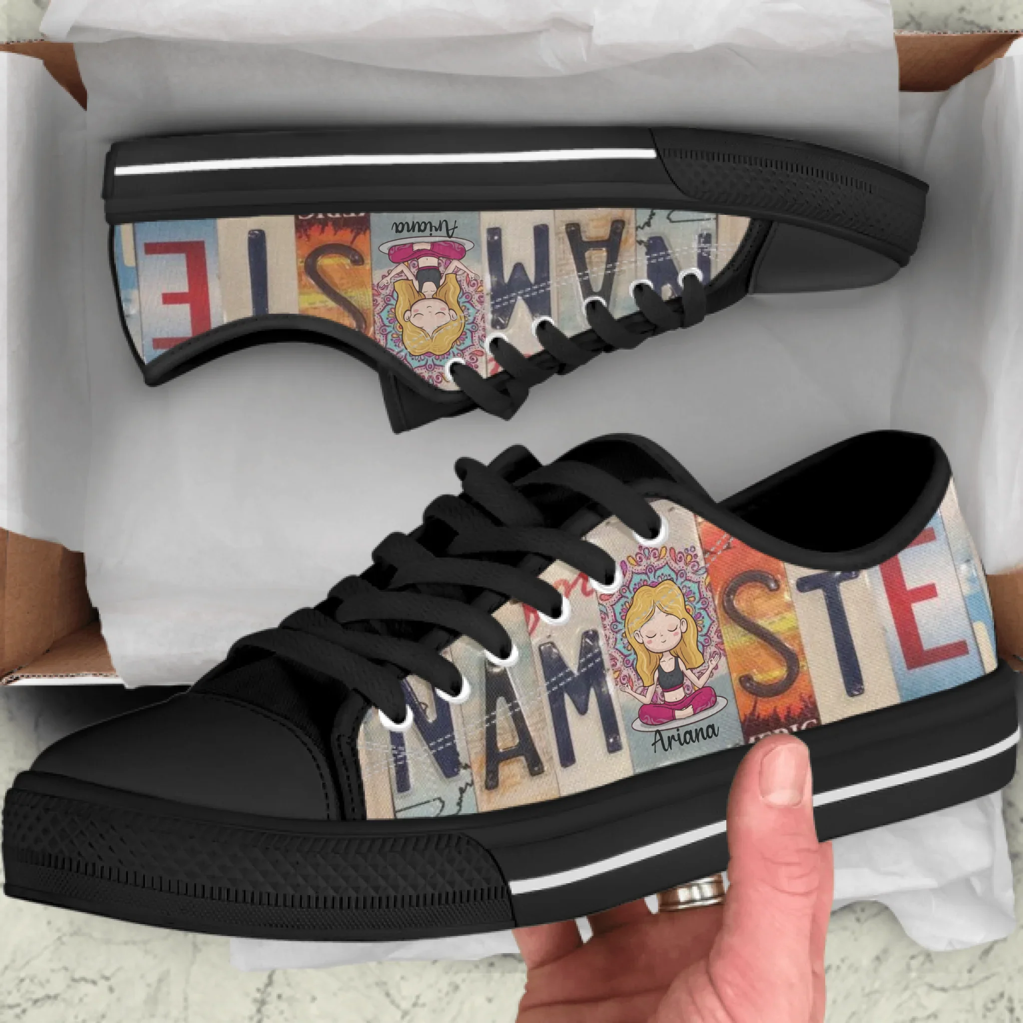 Personalized Namaste Yoga Sneakers - Best Gift For Yoga Lovers - 80NV4E