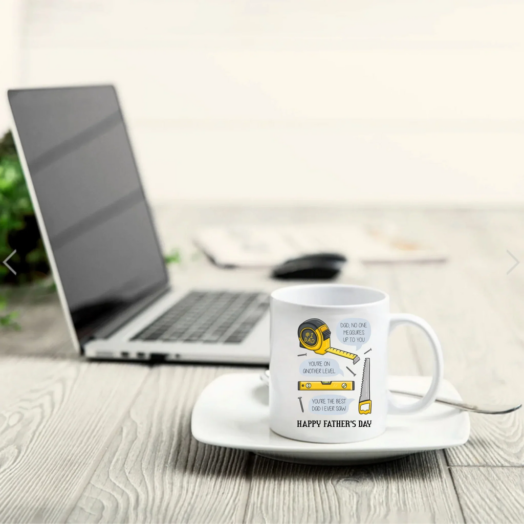 Personalized Happy Father's Day Mug Coffee | Dad Fixer Of All Things - Father's Day Gift Idea