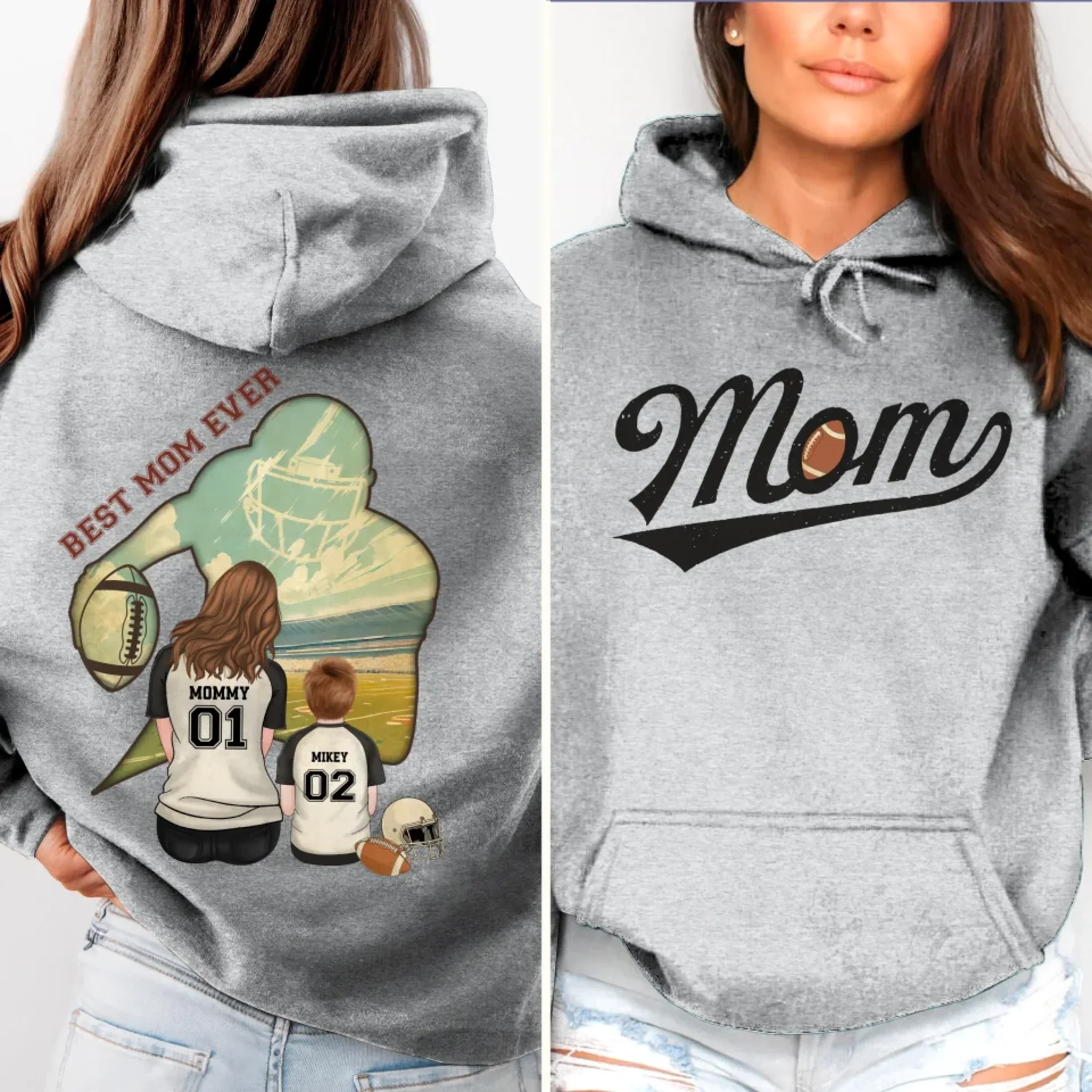 Personalized Ice Hockey Mom T-shirt/ Hoodie/ Sweater - Mother's Day Gifts Idea - Best Mom Ever