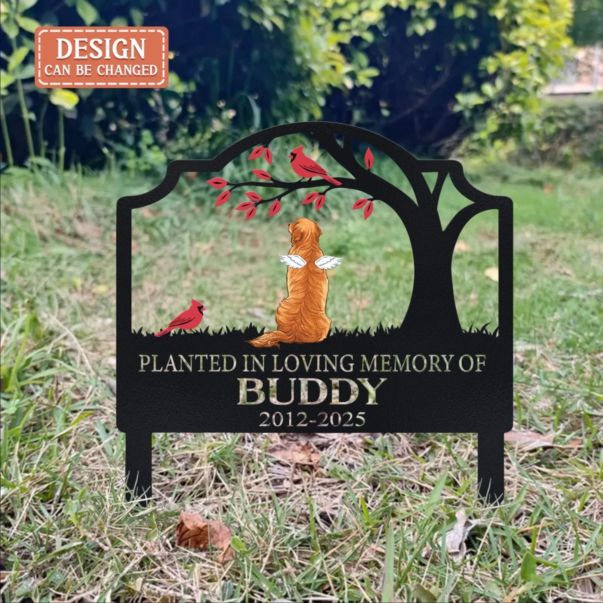 Personalized Memorial Dog/Horse Metal Sign - Memorial Gift Idea For Pet Owner - Planted In Loving Memory Of