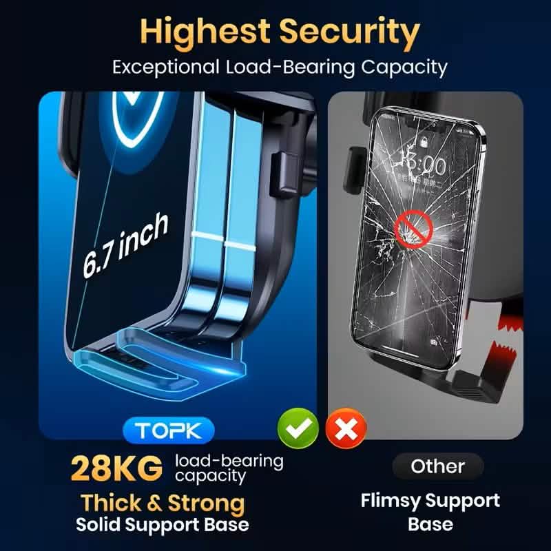 TOPK D38C Car Phone Holder – Adjustable Dashboard Mount
