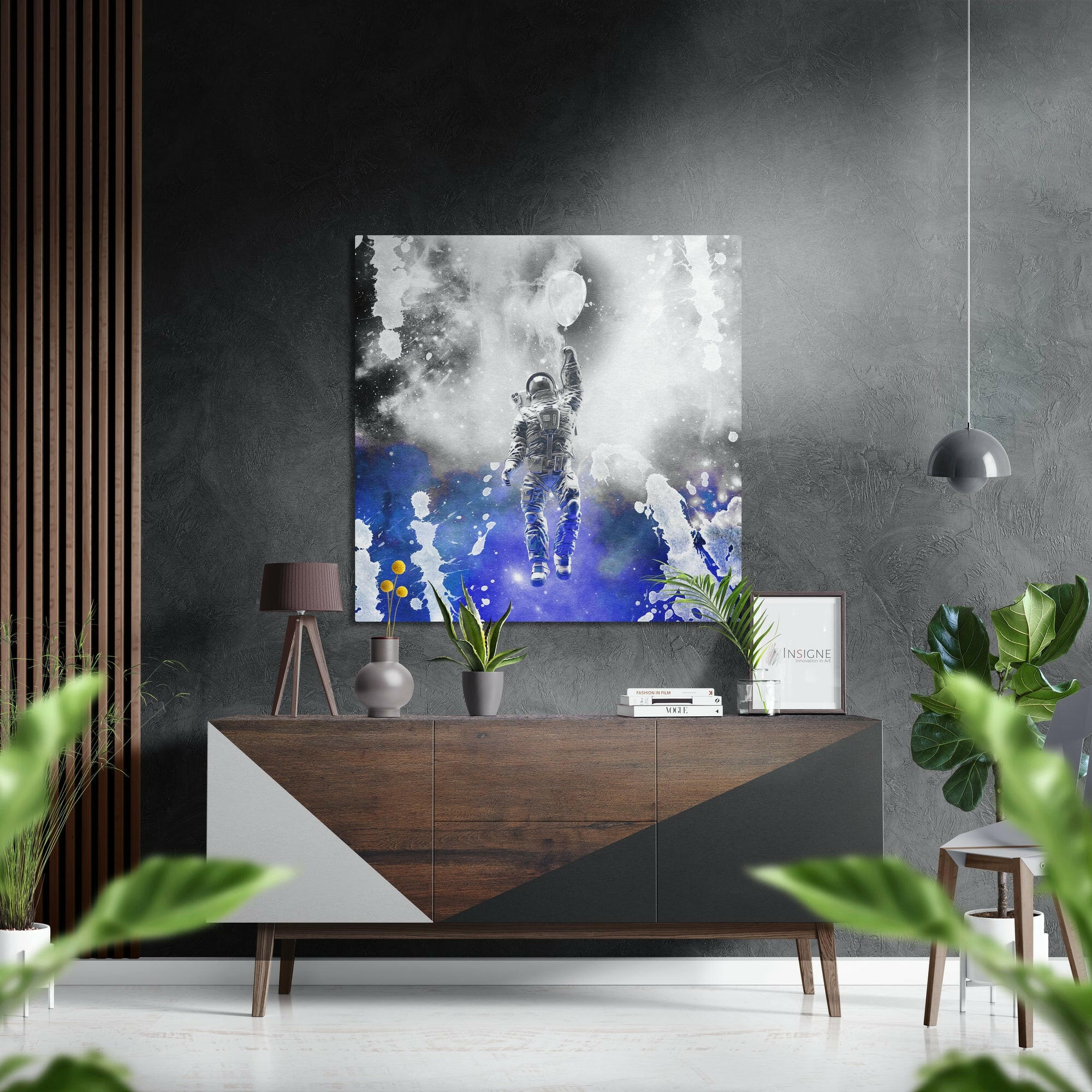 Fly in Space Brushed Aluminium Dibond Wall Art