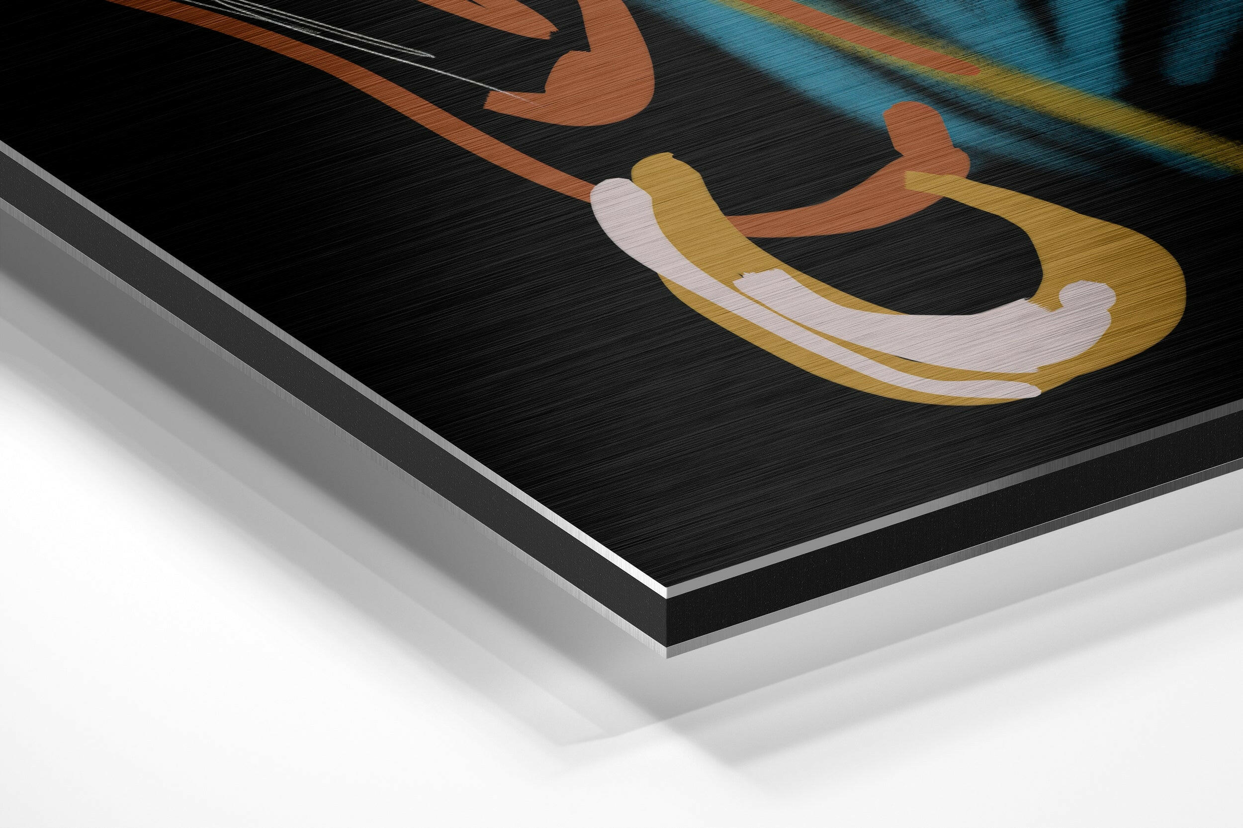 Picasso Style Brushed Aluminium Dibond Wall Art