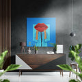 Lip Head Brushed Aluminium Dibond Wall Art