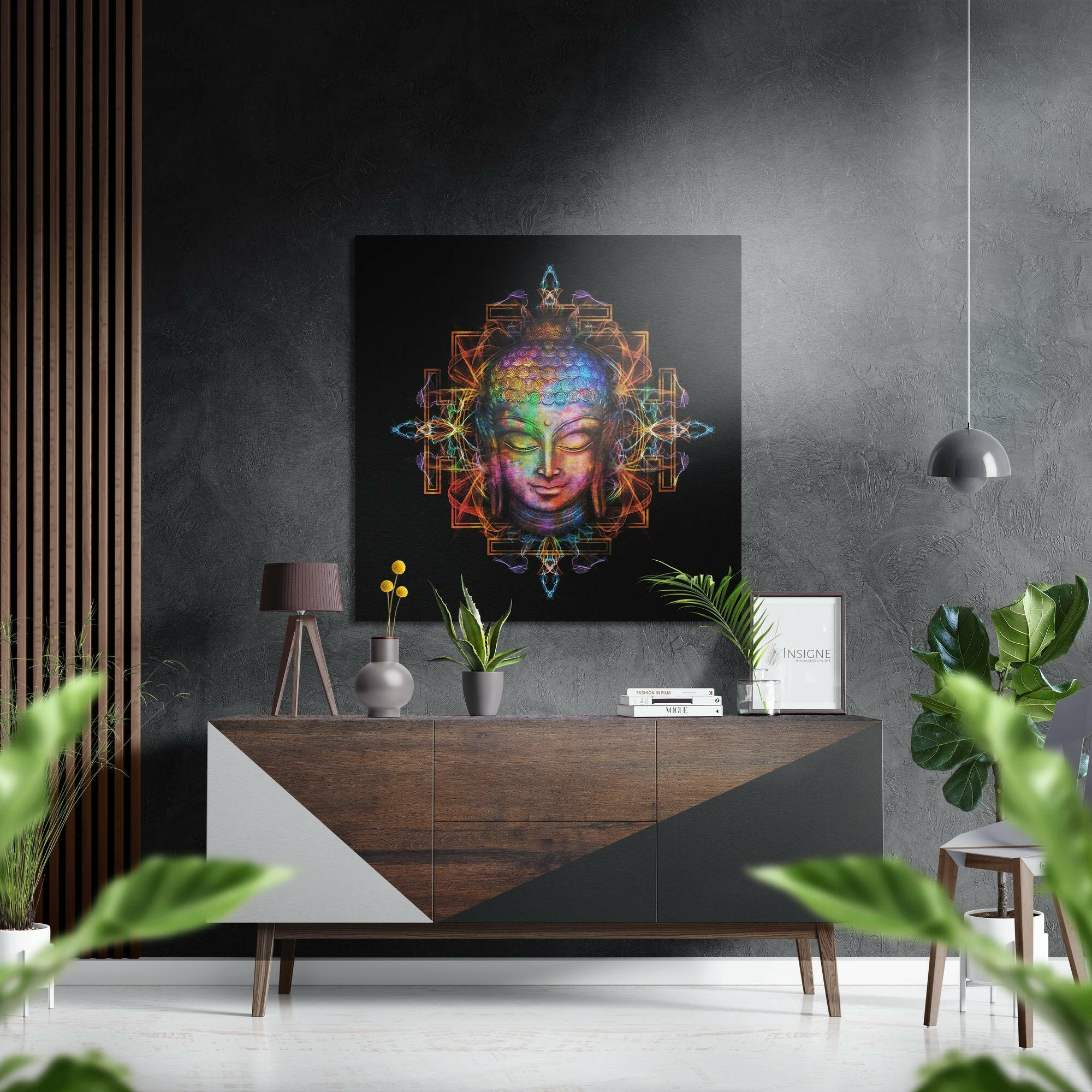 Buddha Brushed Aluminium Dibond Wall Art
