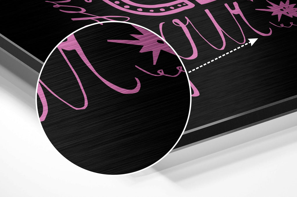 Change Your Thoughts Brushed Aluminium Dibond Wall Art