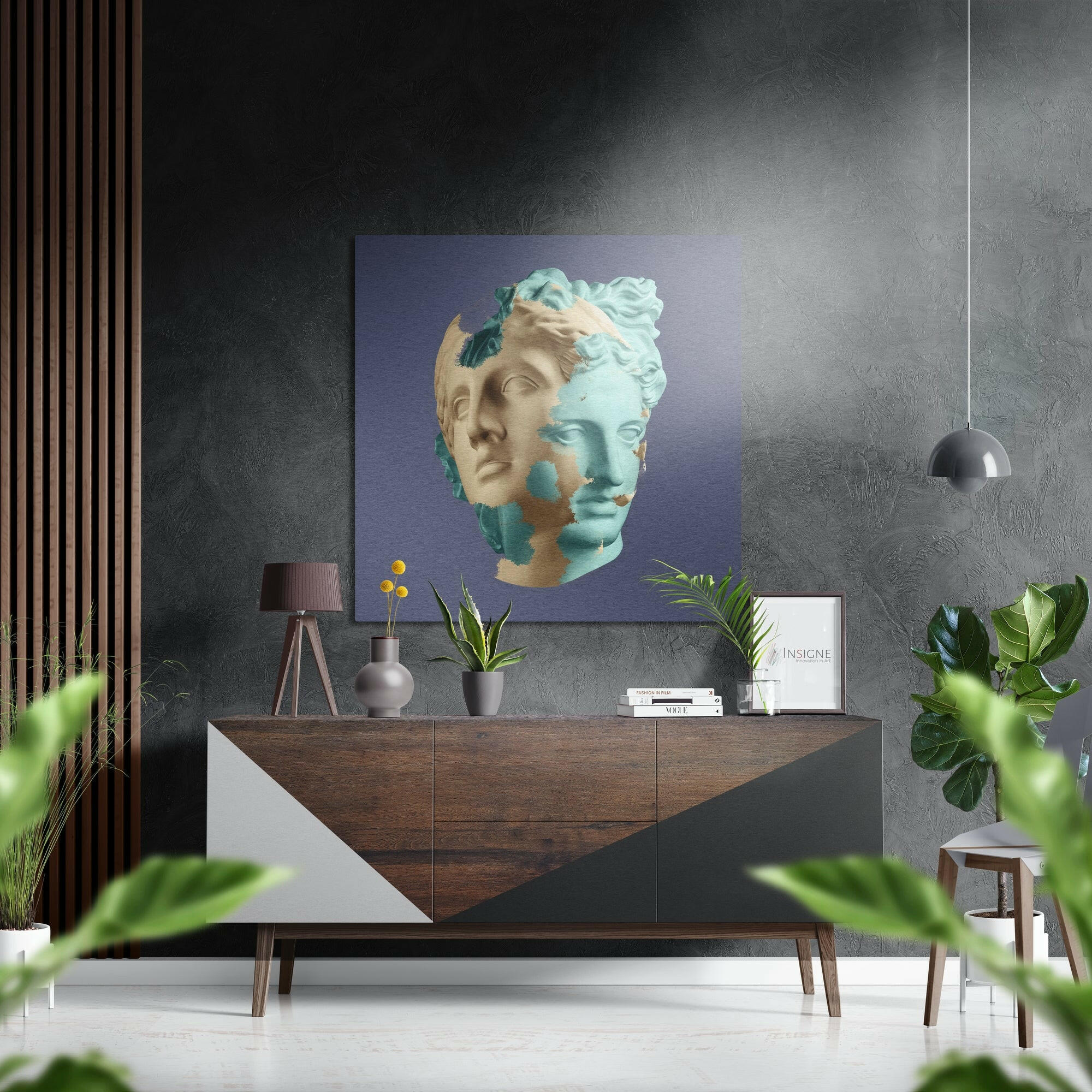 The Art of Sculpture Brushed Aluminium Dibond Wall Art