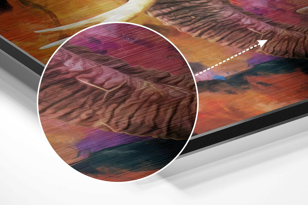 Elephant Brushed Aluminium Dibond Wall Art