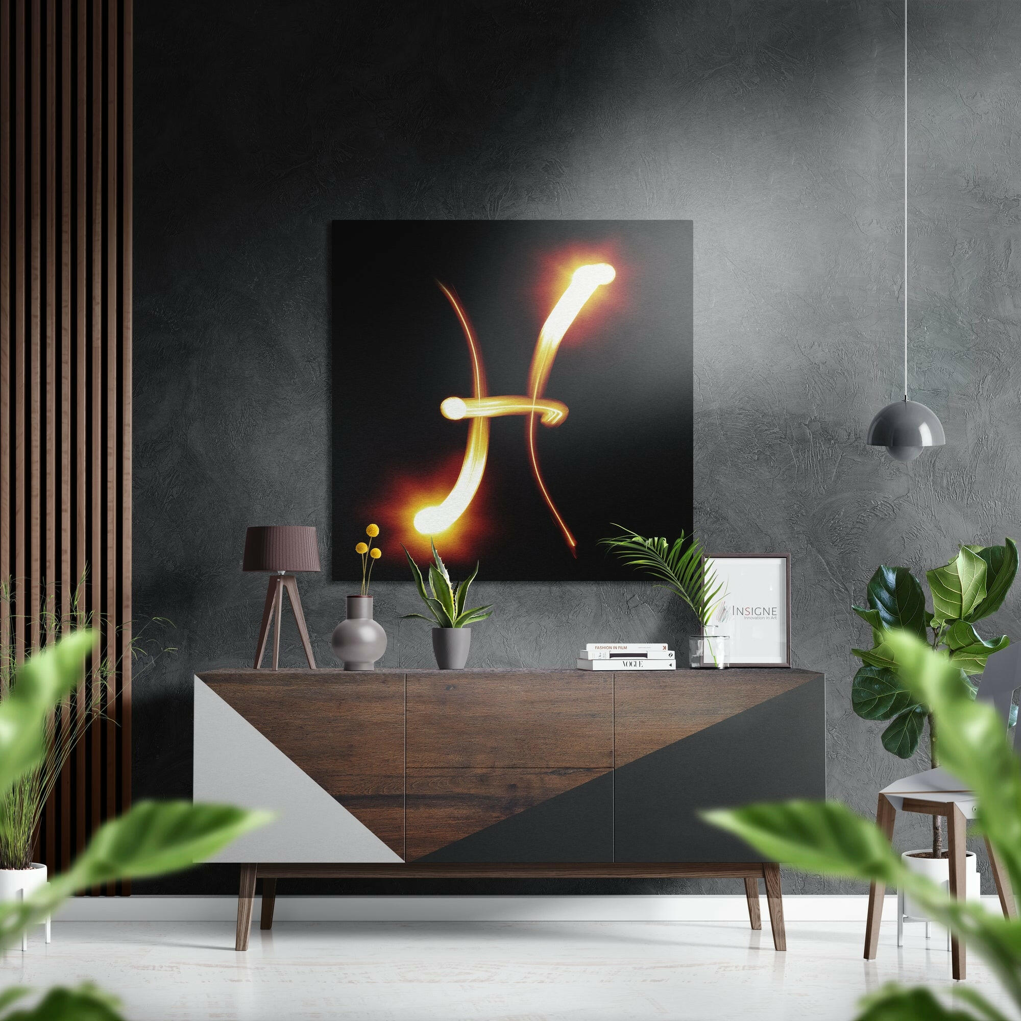 Pisces Brushed Aluminium Dibond Wall Art