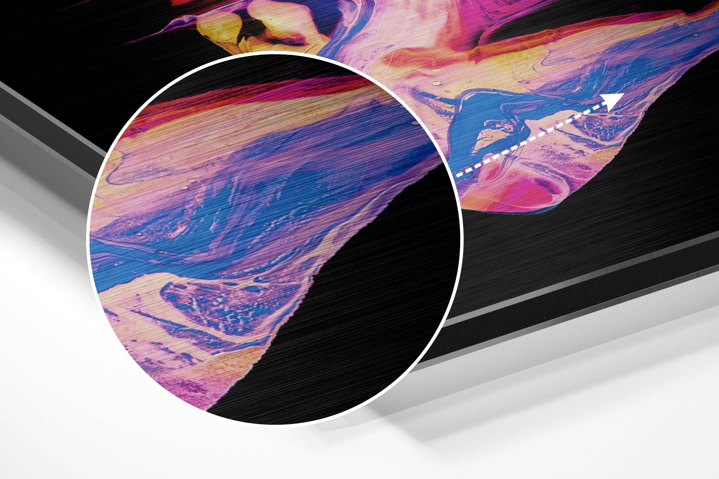 Dance of Colors Brushed Aluminium Dibond Wall Art