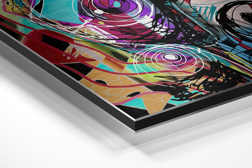 Picasso Style Brushed Aluminium Dibond Wall Art
