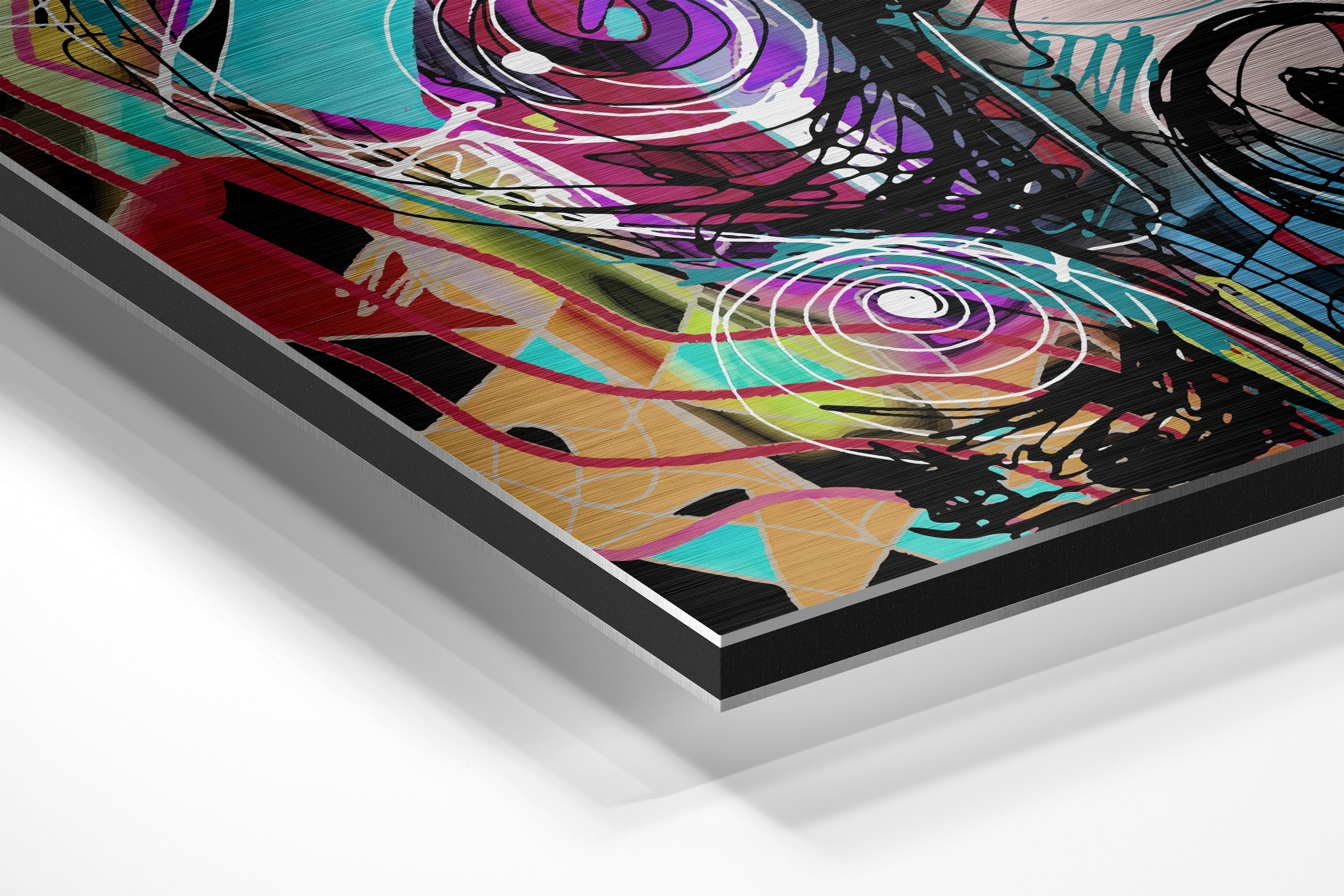 Picasso Style Brushed Aluminium Dibond Wall Art