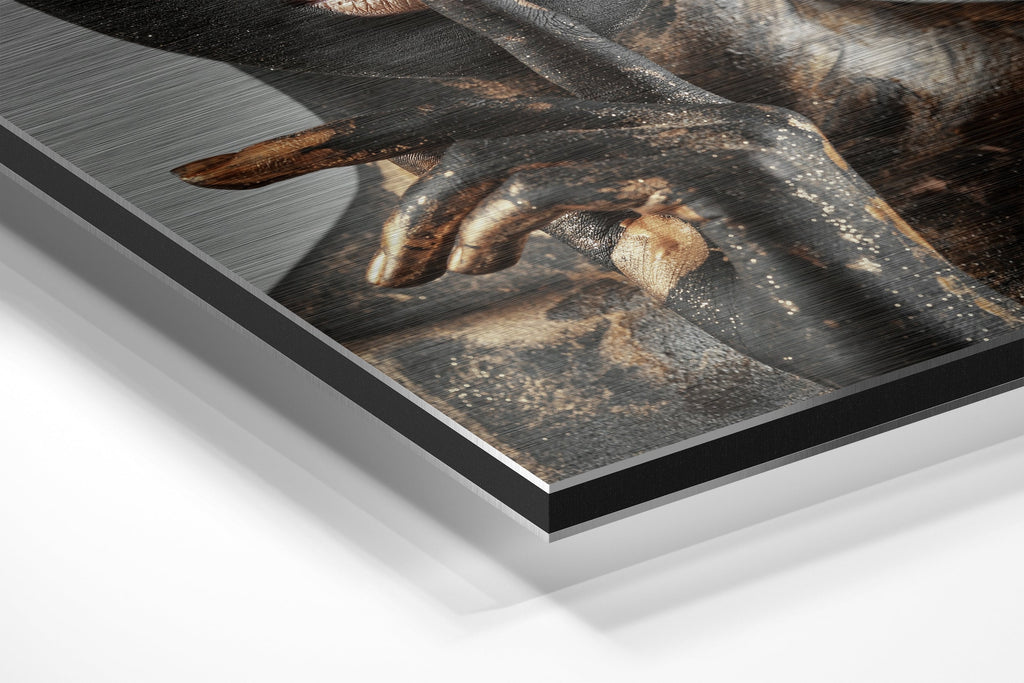 Women Brushed Aluminium Dibond Wall Art