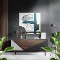 Line Art Brushed Aluminium Dibond Wall Art