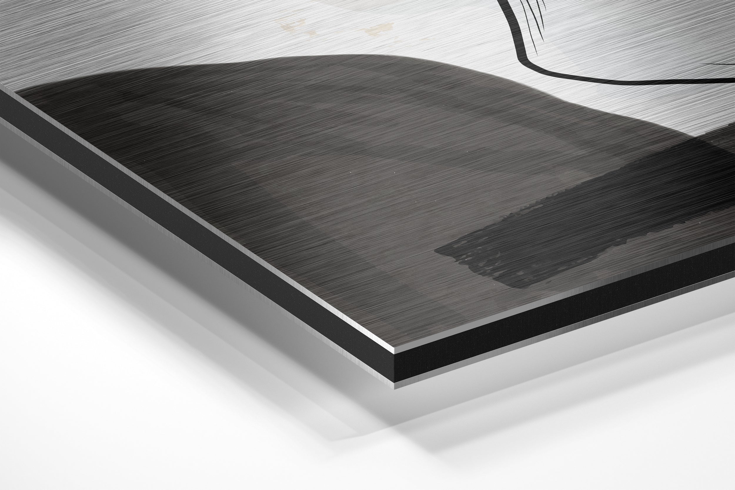 Line Art Brushed Aluminium Dibond Wall Art