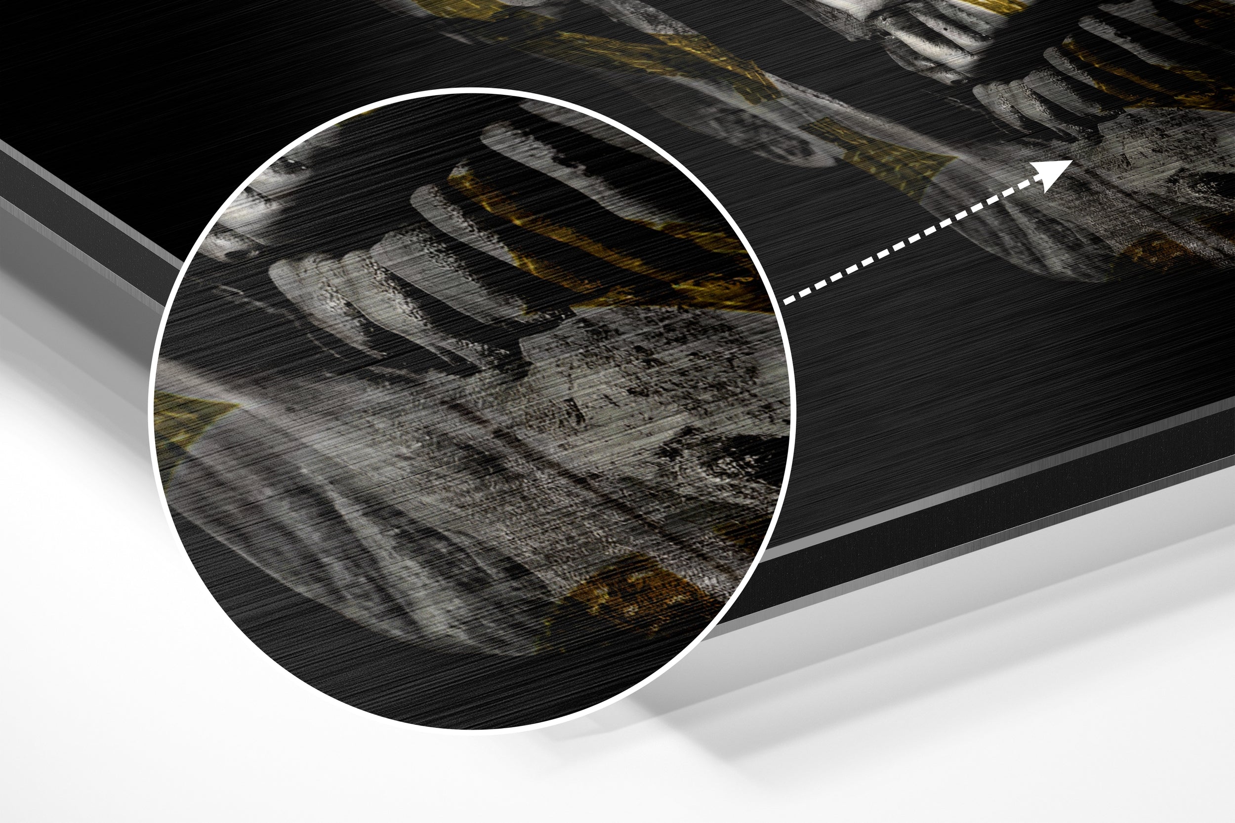 Skull Brushed Aluminium Dibond Wall Art