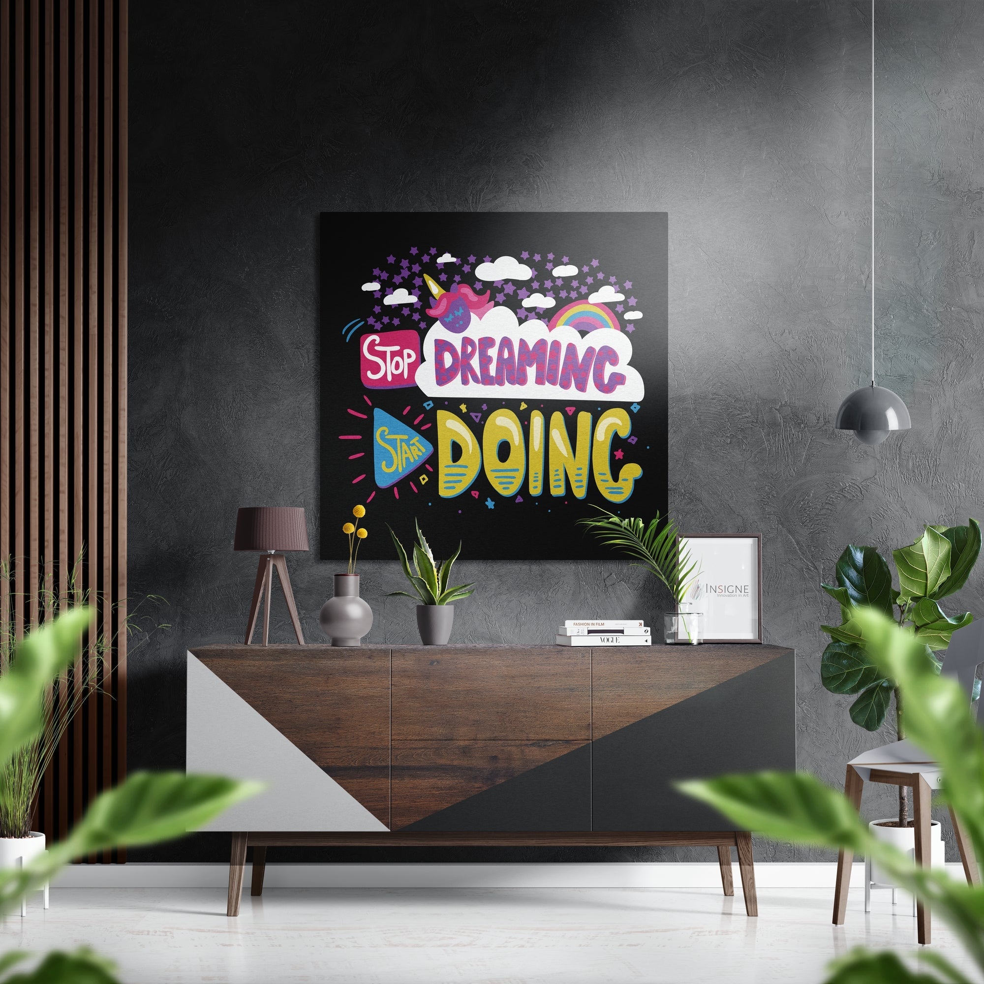 Start Doing Brushed Aluminium Dibond Wall Art