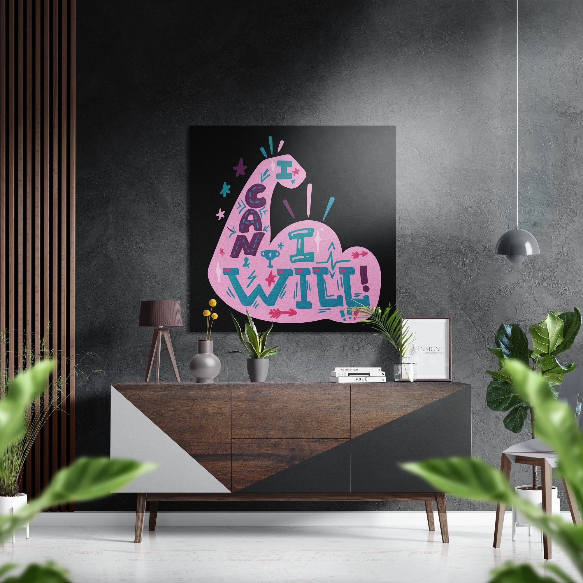 I Can, I Will Brushed Aluminium Dibond Wall Art