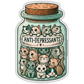 Anti-depressant Cats Car Magnet