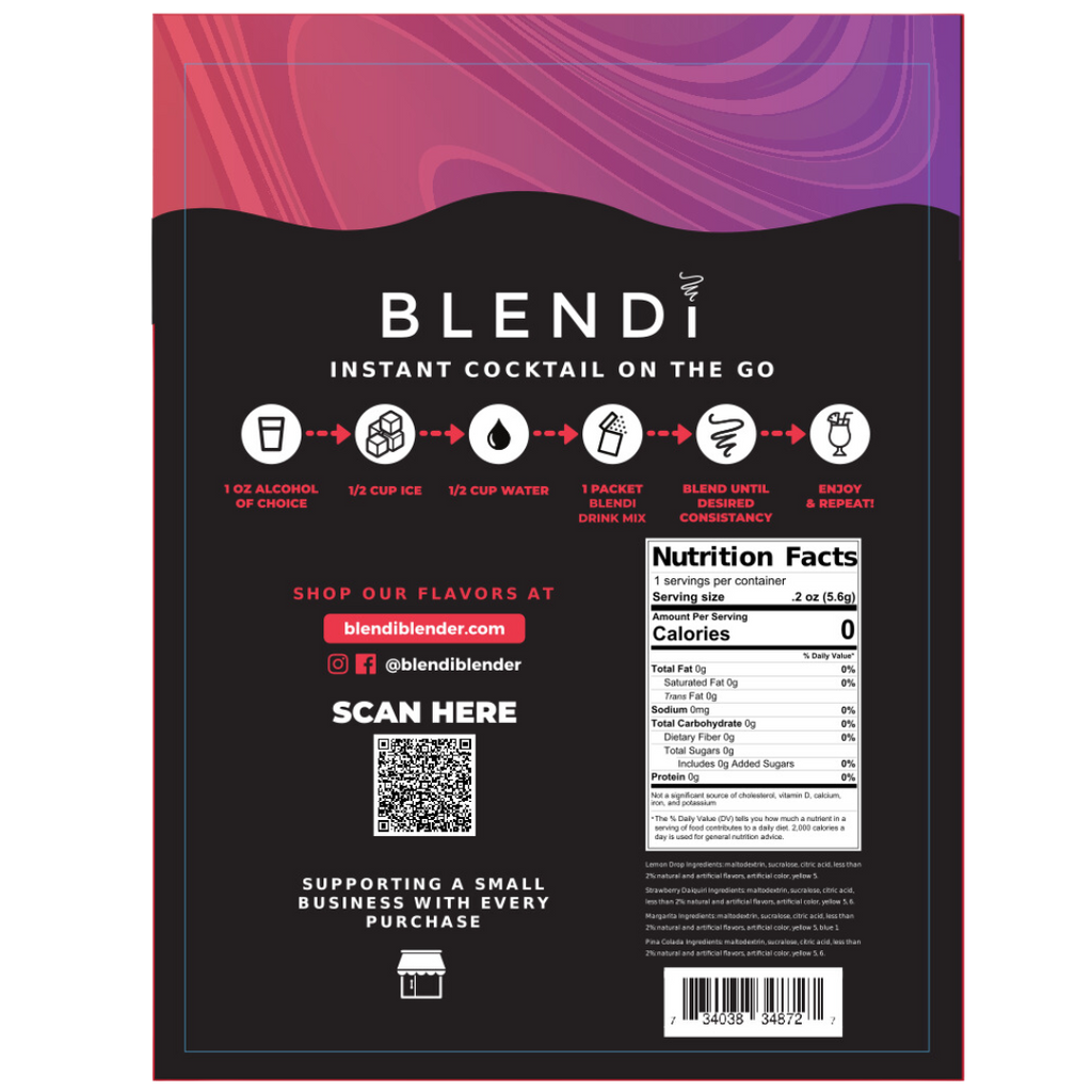 Skinny Mocktail Mixers – Guilt-Free Flavor, Zero Cal- 1 Pack (6 Count)