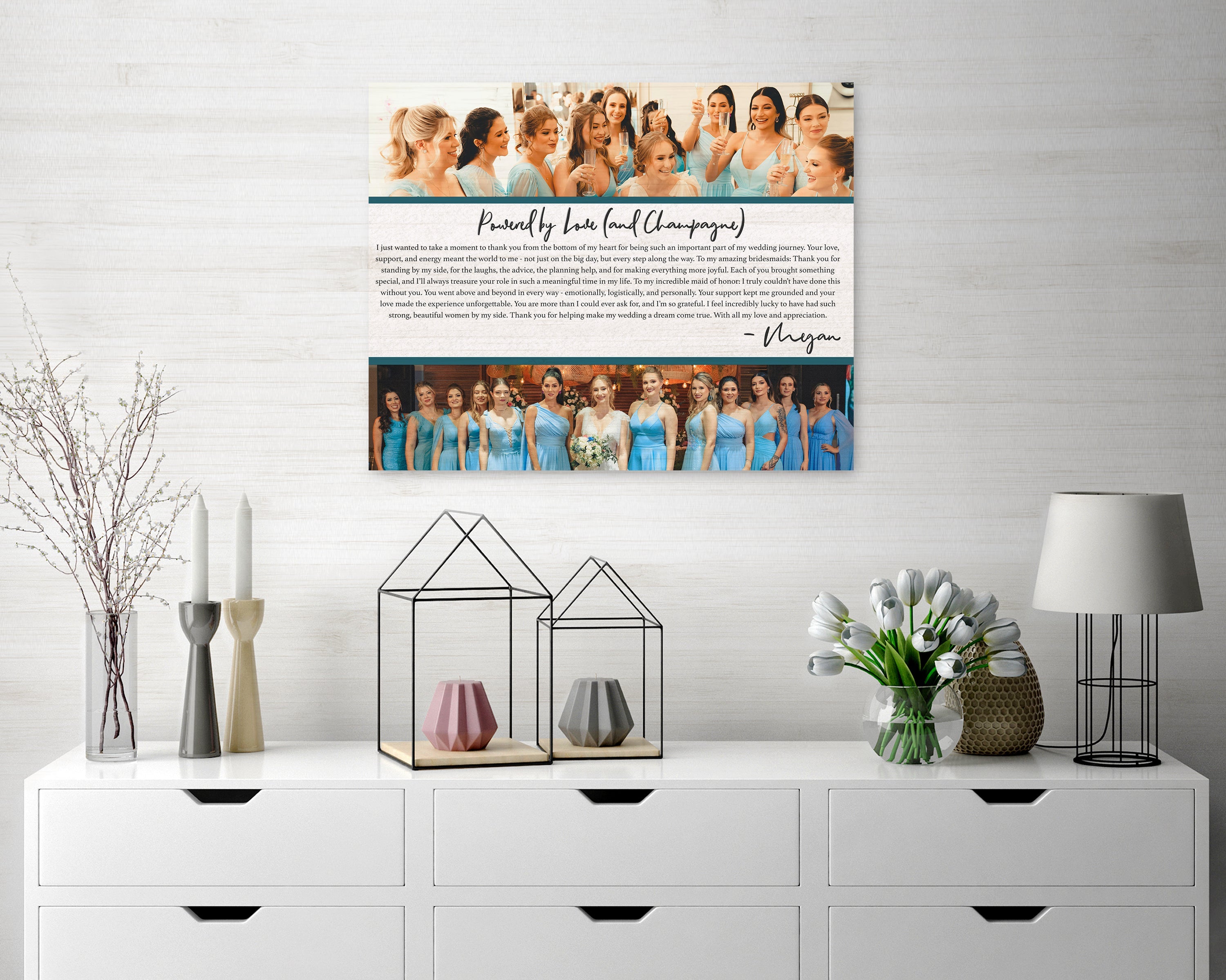 Bridesmaid & Maid of Honor Photo Canvas • Custom Thank You Gift