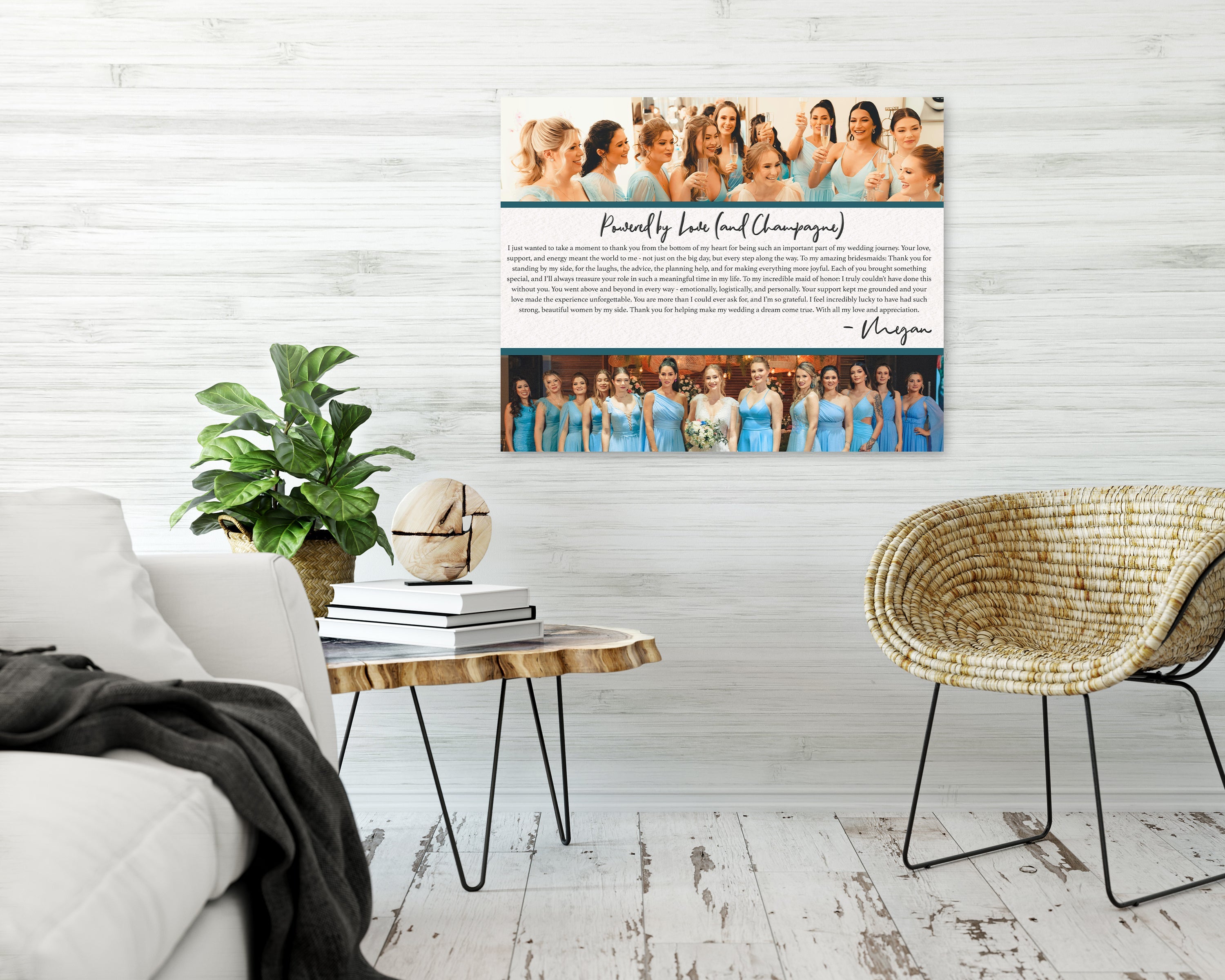 Bridesmaid & Maid of Honor Photo Canvas • Custom Thank You Gift
