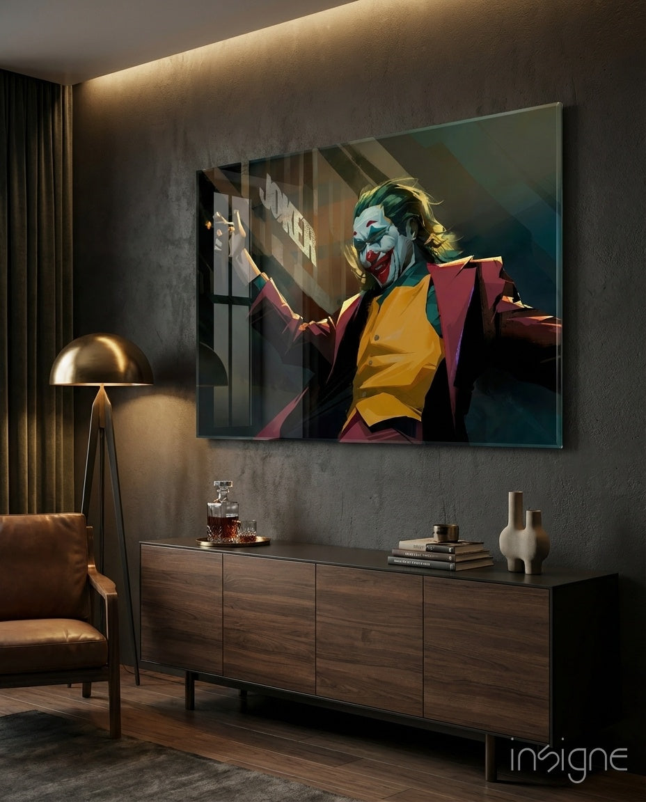 Joker Glass Wall Art