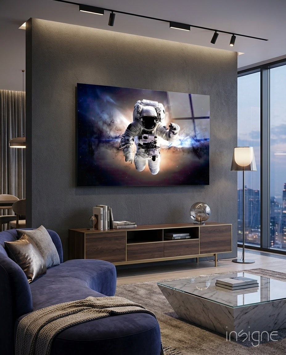 Astronaut Glass Wall Art