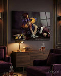 Female Clown Glass Wall Art
