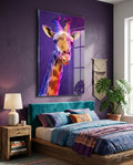 Giraffe Glass Wall Art