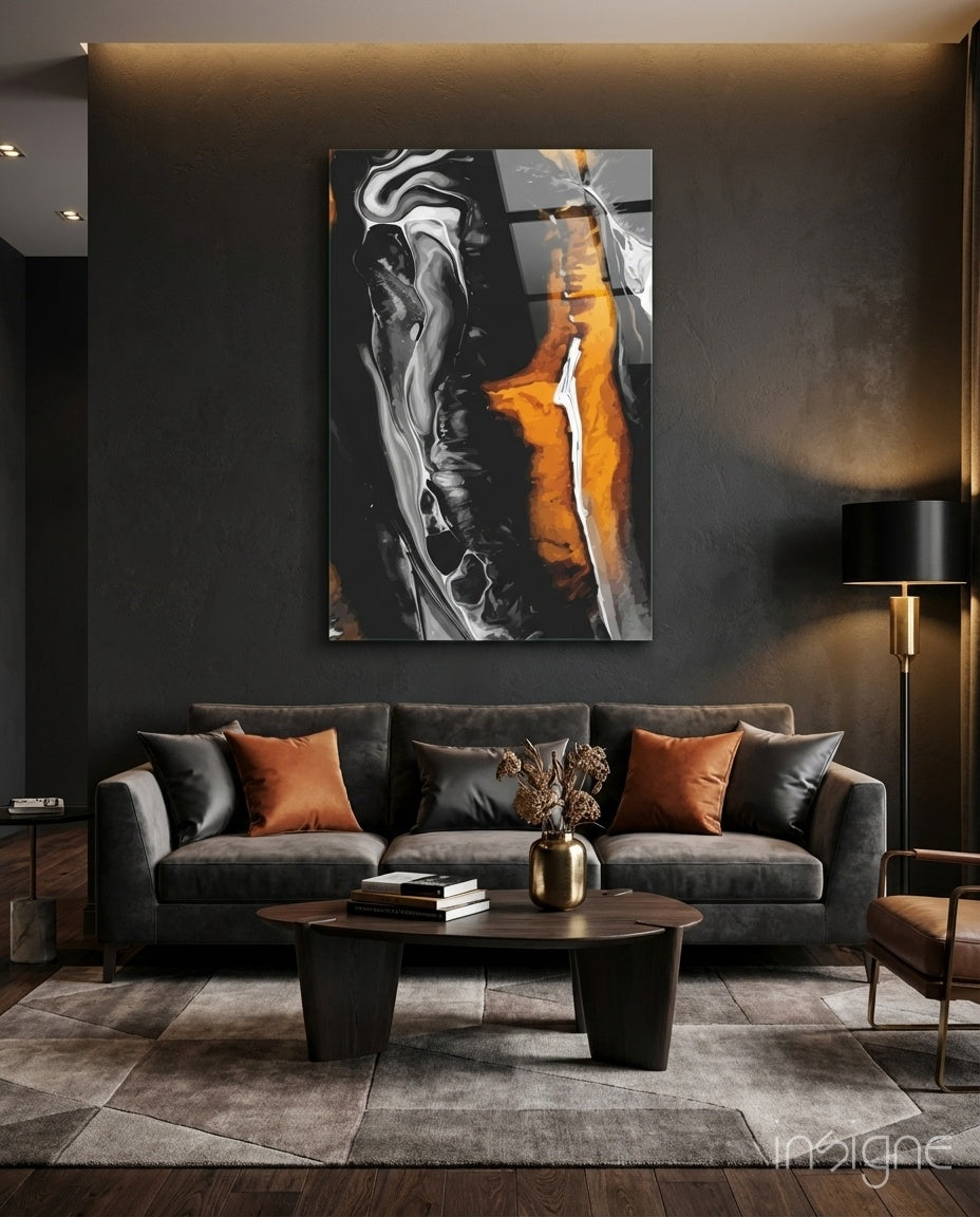 Abstract Glass Wall Art