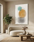Abstract Shapes Glass Wall Art