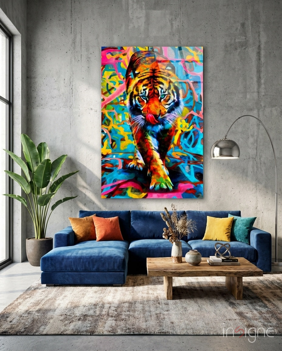 Tiger Glass Wall Art