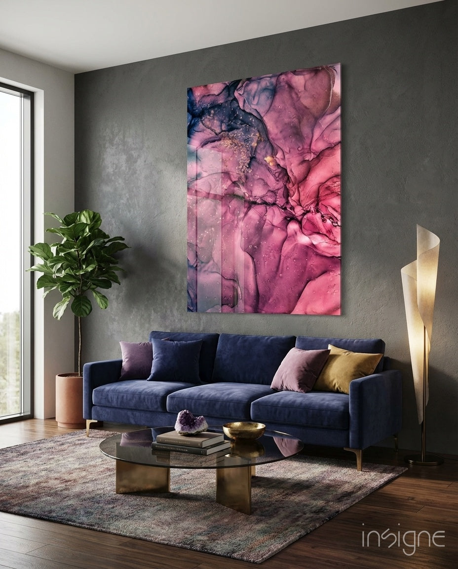 Abstract Depth Glass Wall Art