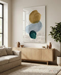 Abstract Shapes Glass Wall Art