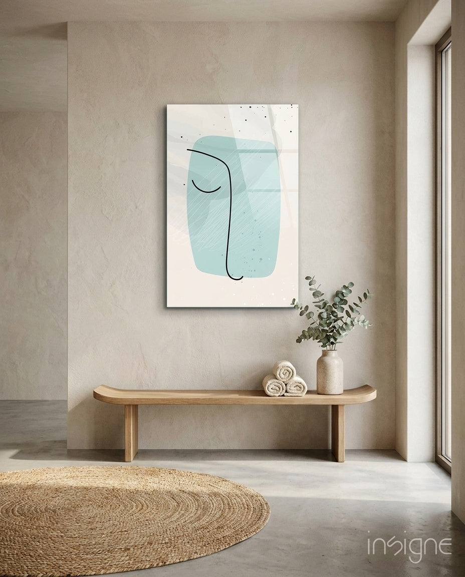 Abstract Shapes Glass Wall Art