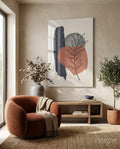 Abstract Shapes Glass Wall Art