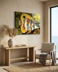 Orange Fish Glass Wall Art